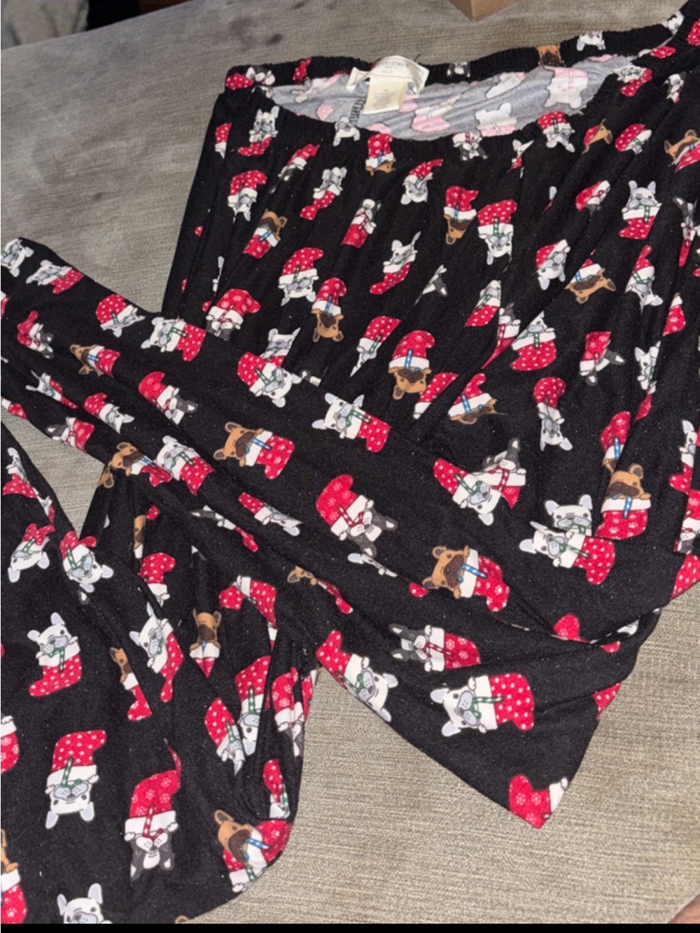 Women’s 2X Black Holiday Dog Print leggings